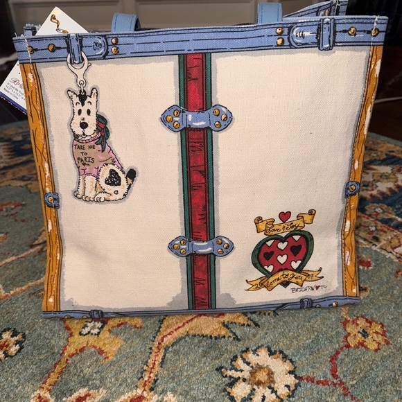 Brighton NWT In Love We Trust Exclusive Tom Clancy Artwork Queen of Hearts Tote - Picture 11 of 15